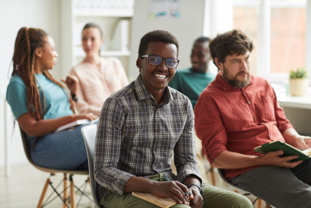 young-african-american-man-at-seminar
